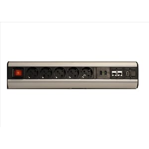 El-panel. 5 strøm - 2 USB - 2 RJ45 - HDMI