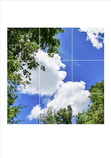Takpanel med 9 elementer 60x60 cm