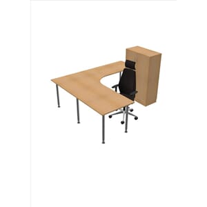 Komplett arbeidsplass med I-ben