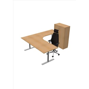 Komplett arbeidsplass med el. hev-senk